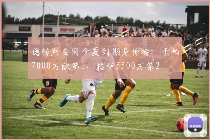 德转列合同今夏到期身价榜：于帕7000万欧第1，格伊5500万第2