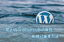 WordPress禁止自动保存和修订版本方法