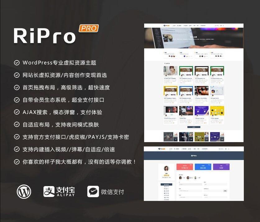 WordPress主题日主题Ripro9.0升级修正源码下载+美化包和插件,WordPress主题,WordPress,RiPro主题,第2张